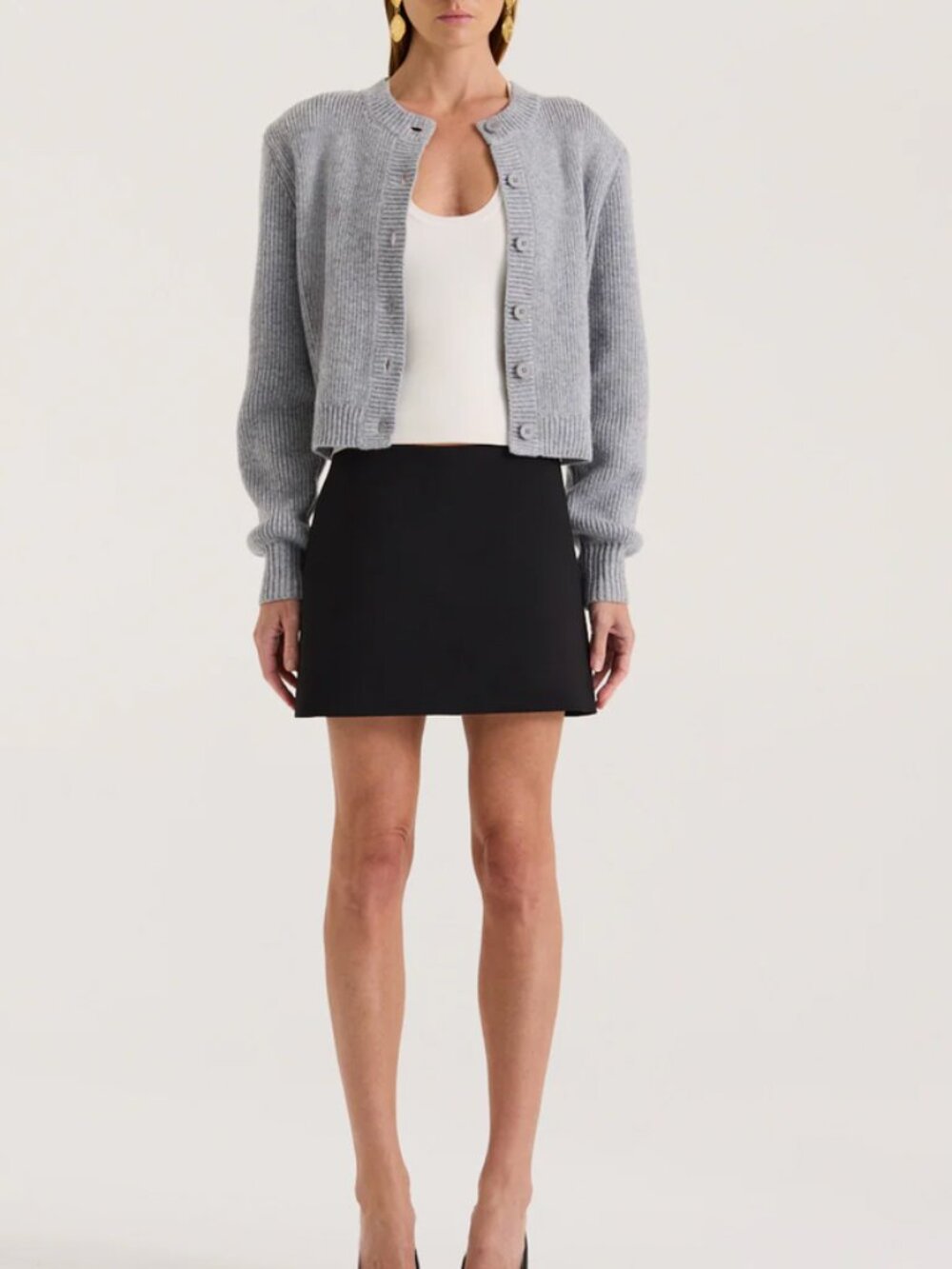 NWT HENNE Shea Mini Skirt - Black Noir Quiet Lux Classic XS/S/M